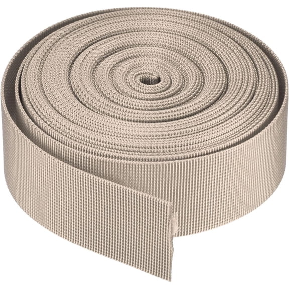 Flat Nylon Webbing Strap 1.5 Inch 10 Yards Champagne for Backpack Luggage -