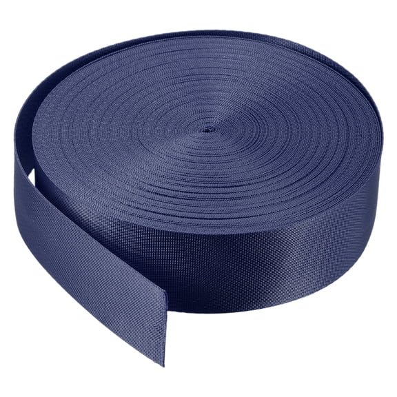 Flat Nylon Webbing Strap 1.5 Inch 25 Yards Dark Blue for Backpack, Luggage-rack