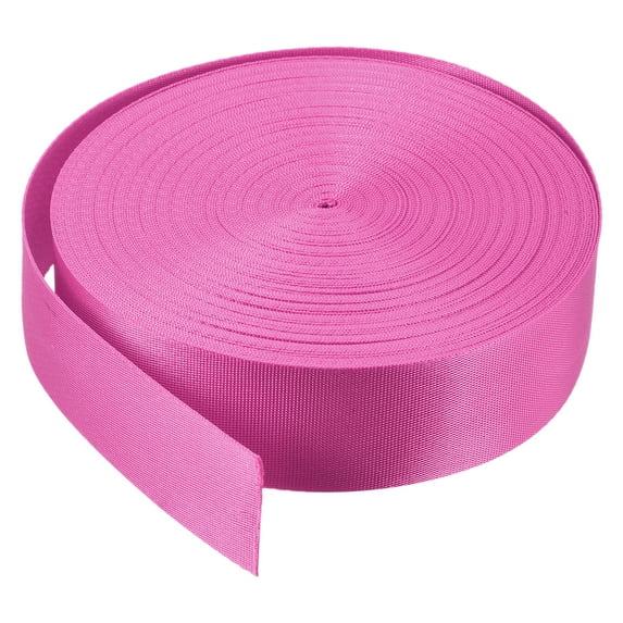 Flat Nylon Webbing Strap 1.5 Inch 25 Yards Light Rose Red for Backpack