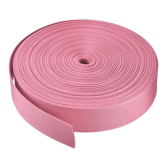 Flat Nylon Webbing Strap 1.5 Inch 25 Yards Pink for Backpack, Luggage-rack