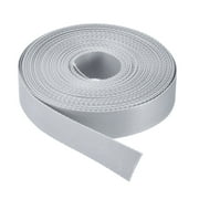 Uxcell Flat Nylon Webbing Strap 1 inch 15 Yards Silver Tone for Backpack, Bags