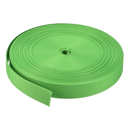 Flat Nylon Webbing Strap 1 Inch 25 Yards Bluish Green for Backpack, Luggage-rack