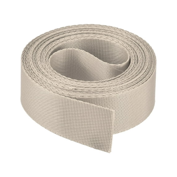Uxcell Flat Nylon Webbing Strap 1 inch 4 Yards Champagne for Backpack, Luggage Rack