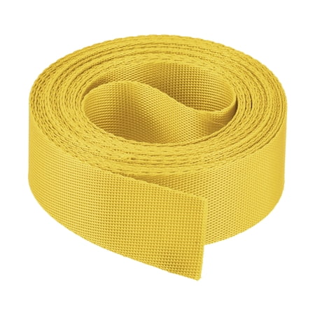 Uxcell Flat Nylon Webbing Strap 1 inch 4 Yards Gold Tone for Backpack, Luggage-rack