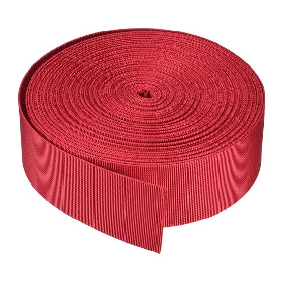 Flat Nylon Webbing Strap 2 Inch 20 Yards Bright Red for Backpack, Luggage-rack