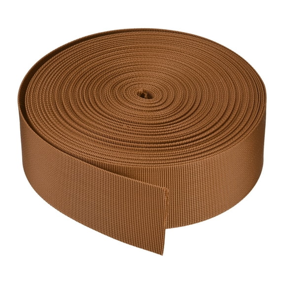 Flat Nylon Webbing Strap 2 Inch 20 Yards Dark Brown for Backpack, Luggage-rack