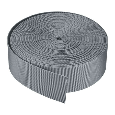 Flat Nylon Webbing Strap 2 Inch 20 Yards Grey for Backpack, Luggage-rack