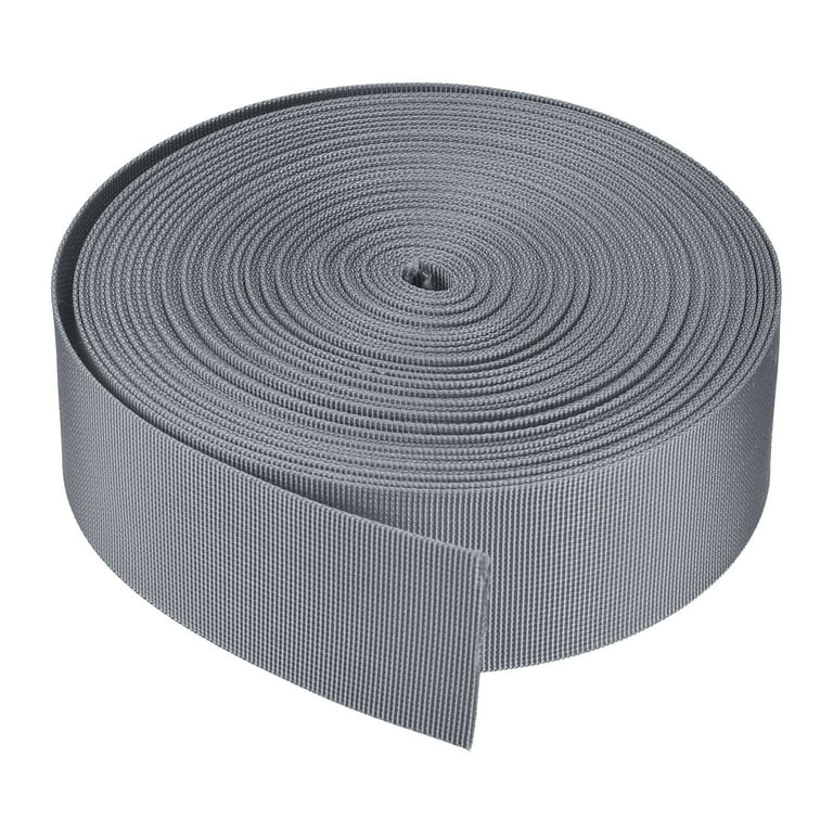 Flat Nylon Webbing Strap 2 Inch 20 Yards Grey for Backpack Luggage rack