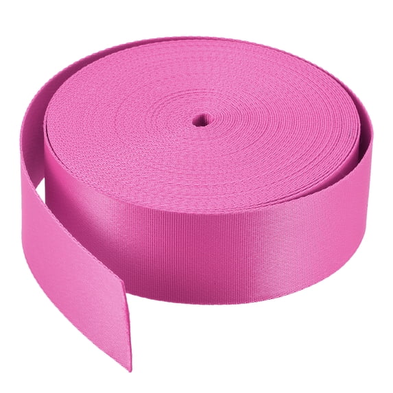 Flat Nylon Webbing Strap for Backpack, Luggage-rack, Outdoor and Indoor Use, High Strength and Durable Material Light Rose Red