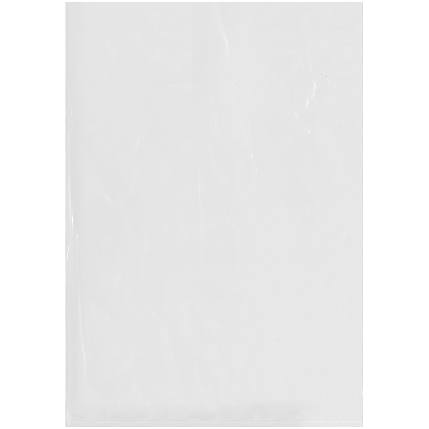 Flat Open Clear Plastic Poly Bags, 14 x 20 Pack of 100 Versatile Storage & Packaging for