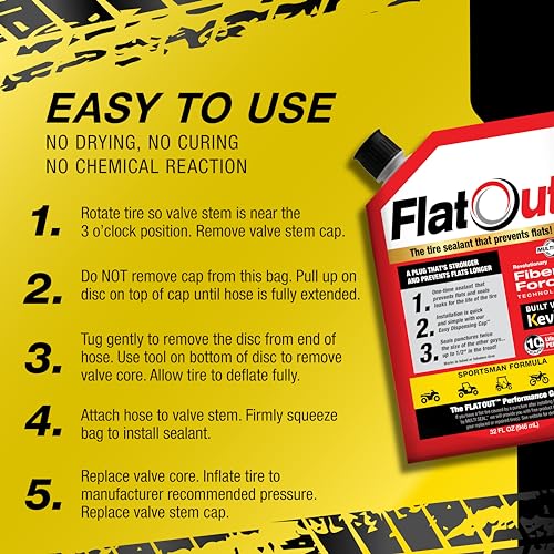 Flat Out Off Road Tire Sealant, Sportsman Formula, Prevents Flat Tires