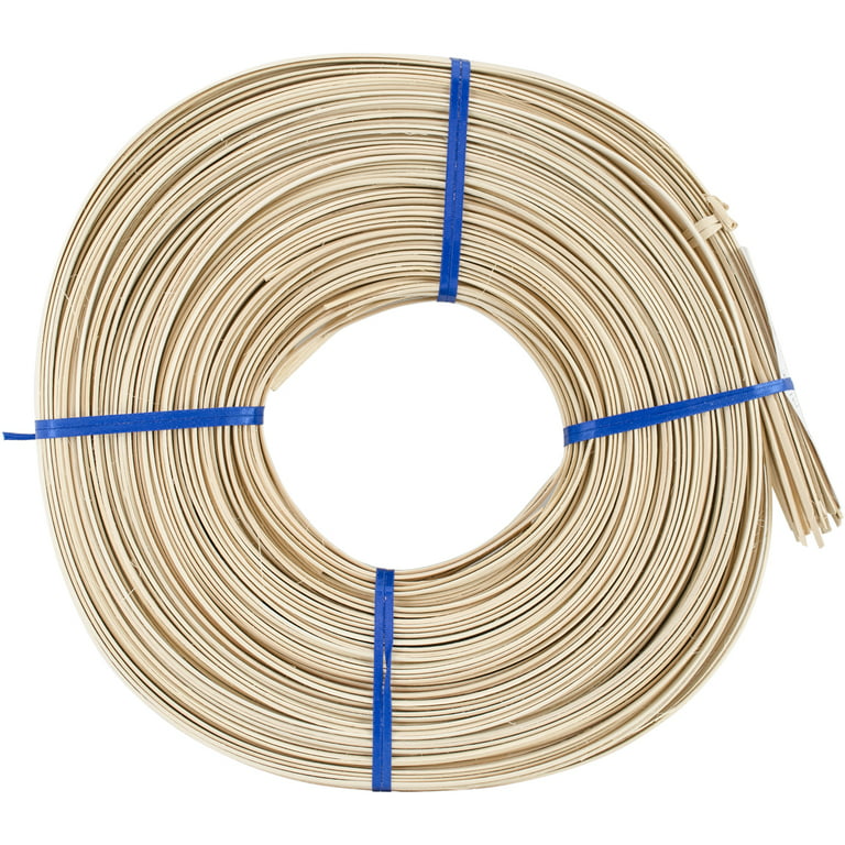 #7-7/8 Flat Reed | 1 Pound Coil | Rattan Reed for Basket Weaving and Wicker Furniture Making