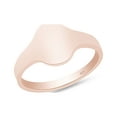 thumbnail image 1 of AFFY Flat Oval Top Signet Ring In 14K Rose Gold Over 925 Sterling Silver (Medium) Ring Size 13.5, 1 of 4