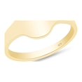 thumbnail image 1 of AFFY Flat Oval Top Signet Ring In 14K Yellow Gold Over 925 Sterling Silver (Medium) Ring Size 7, 1 of 4