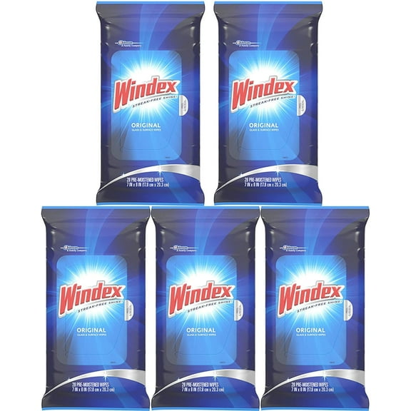 Flat Pack Original Glass Wipes - 28 ct, 5-Pack