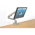 thumbnail image 1 of Flat Panel Monitor Desk Mount With Gas Spring Arm, fits 10" to 24" Monitors, VESA Compatible, Cable Management Clips, Clamp or Grommet Mount (Silver) (LTGSPNG1A), 1 of 1
