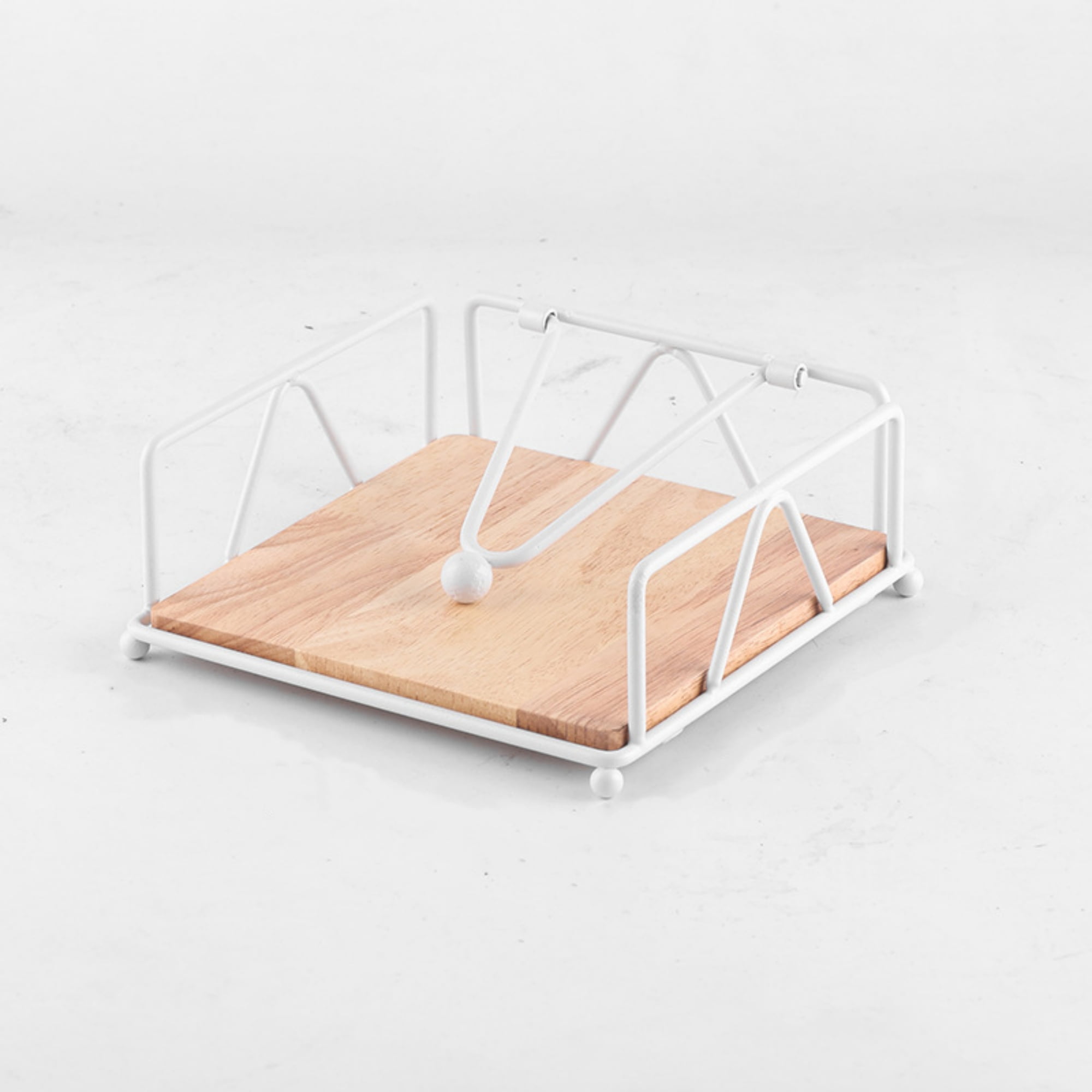 Flat Paper Napkin Holder with Dispenser Arm Napkin Holders for Table