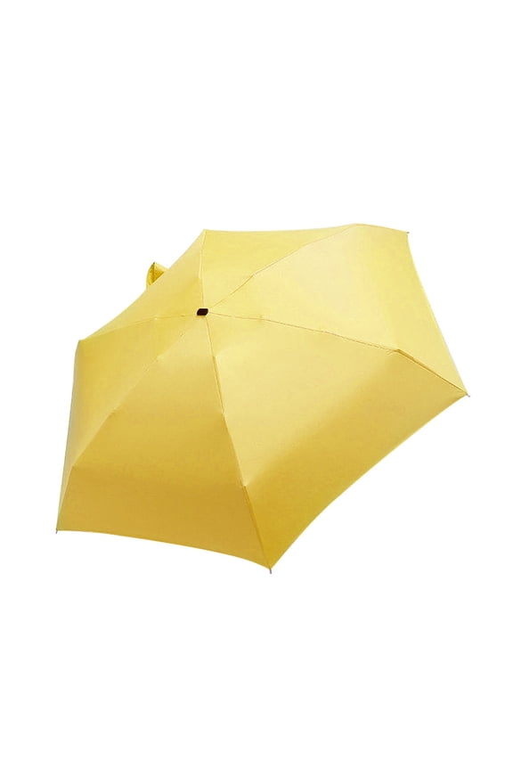 Flat Parasol Lightweight Folding Sun Umbrella Portable Rain Travel Accessory