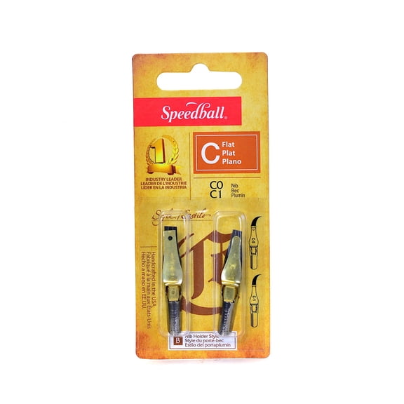 Flat Pen Nibs C-0, C-1, pack of 2 (pack of 6)