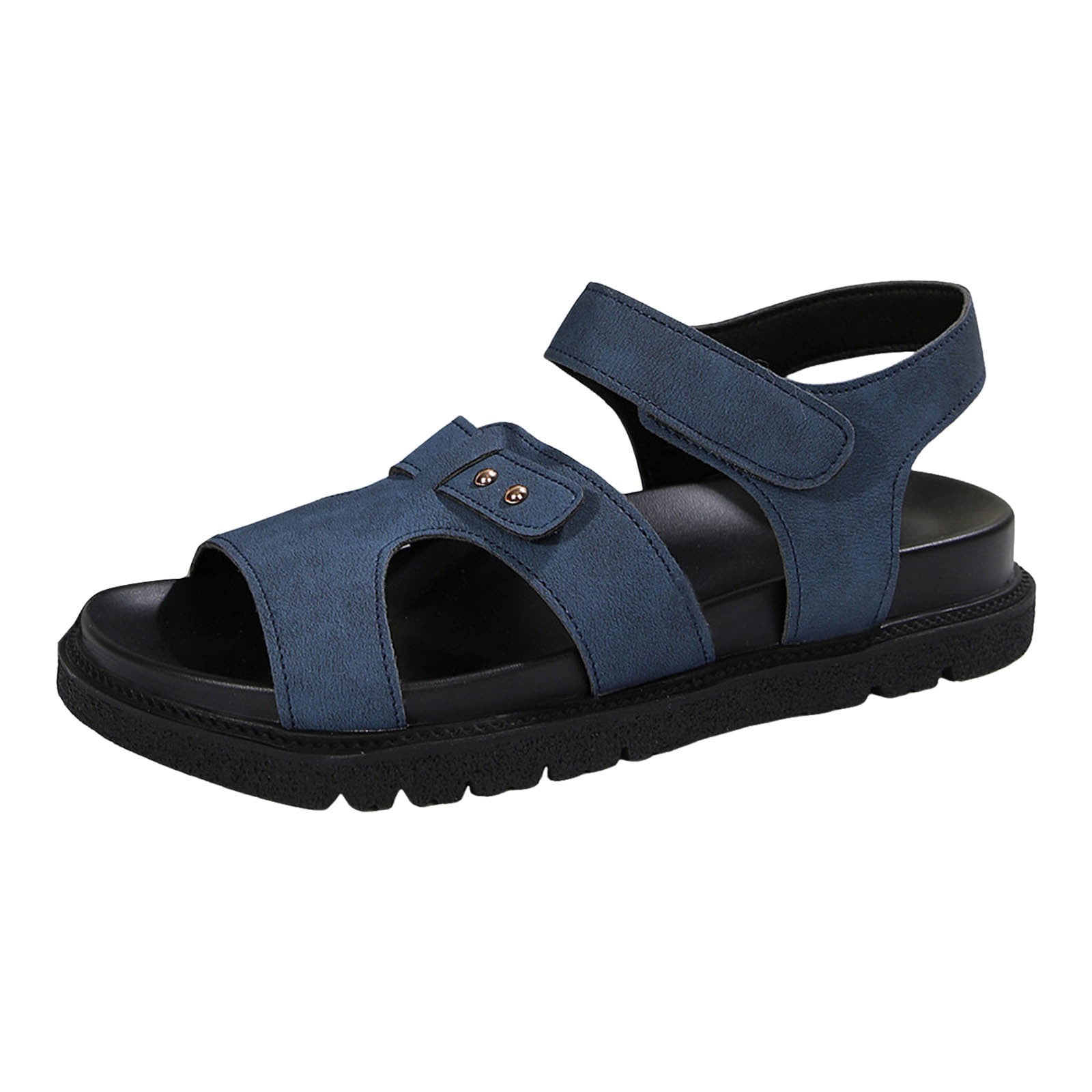 Women Open Toe Sandals Flats Summer Platform Rhombus Velcro Casual Sports Sandals main image 0
