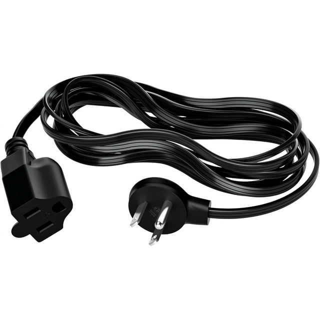 Flat Plug Extension Cord 15 Ft with Slim SpaceSaving Plug Design, Thin Flat Cable Low Profile