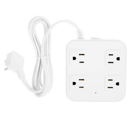 Flat Plug Power Bar With 3 USB Port Versatile Space Efficient Surge Protector Power Strip for Office Supply Dorm Room Essential