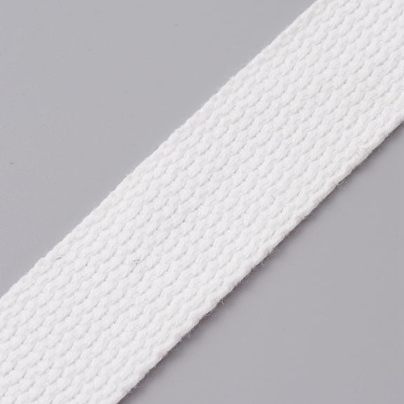 Flat Polyester Cord/Band Webbing Garment Sewing Accessories White 25mm about 5yard/roll