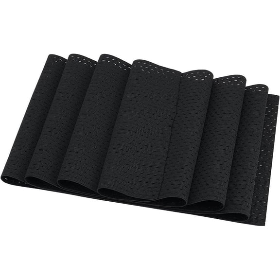 Flat Polyester Hollow Elastic Wide Band For Sewing Decoration Black 245mm