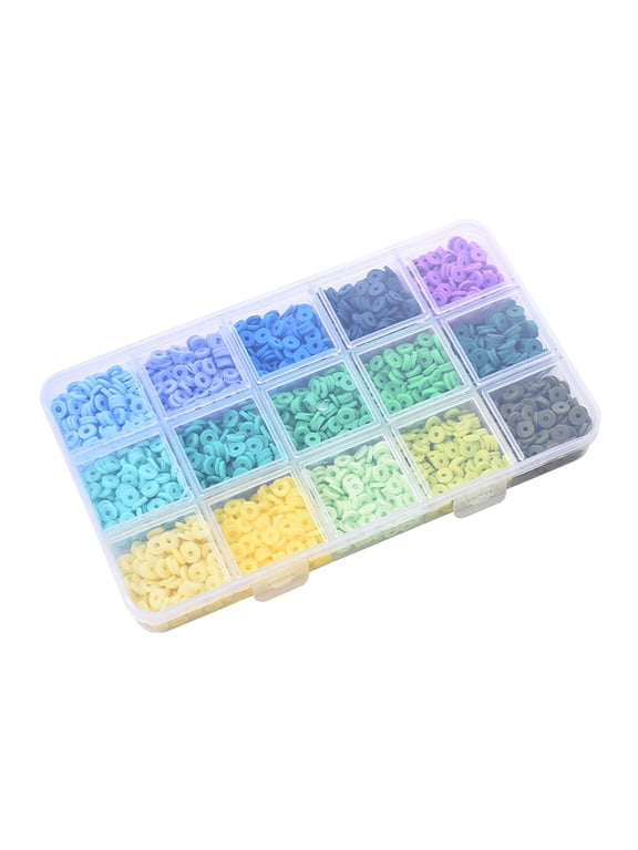 Flat Polymer Clay Beads Spacer Bead for Jewelry Making Necklace Beading A