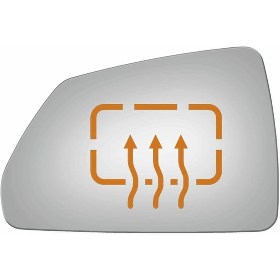 Flat Power Driver Side Replacement Mirror Glass for 08-15 Cadillac CTS W/O Baking Plate
