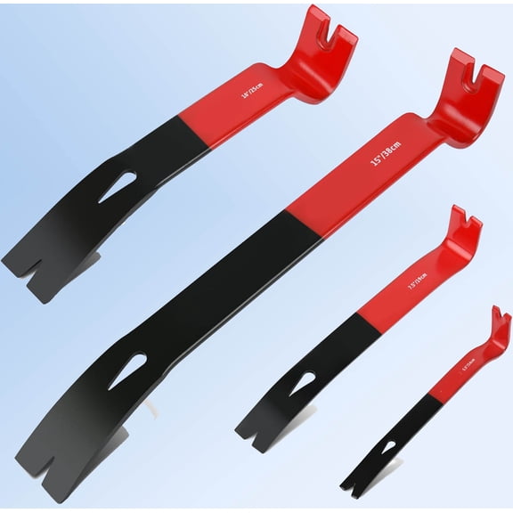 Flat Pry Bar Set, Utility Heavy Duty Crow Bar with Nail Puller, Woodworking Tools for Prying, Scraping, Lifting, Pulling
