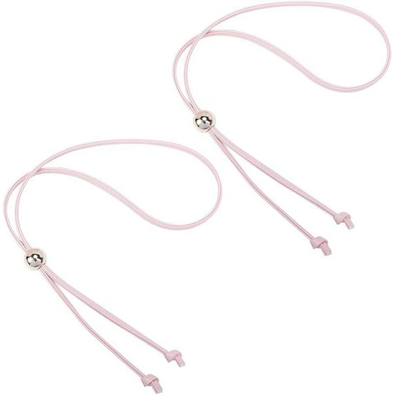 Flat Purse Drawstring set including PU Leather Straps Plastic Pearl Beads Pink Strap: 120~122x0.85x0.5cm Imitation Leather