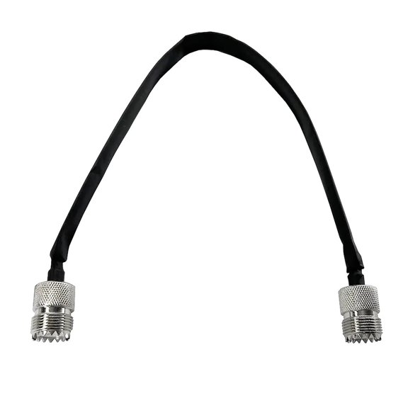 Flat RF Coaxial Cable for Microwave Components and LAN Systems Nickel Plated Connectors, 30cm Length
