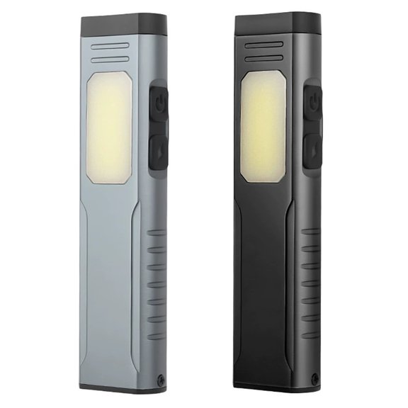 Flat Rechargeable Pocket Flashlight with Magnetic –500 Lumens Slim LED Utility EDC Flashlight for Car Repair Inspection Home & Emergency Use