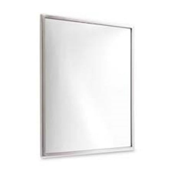 Flat Rectangular Mirror, 18 in. x 24 in., Stainless Steel Frame
