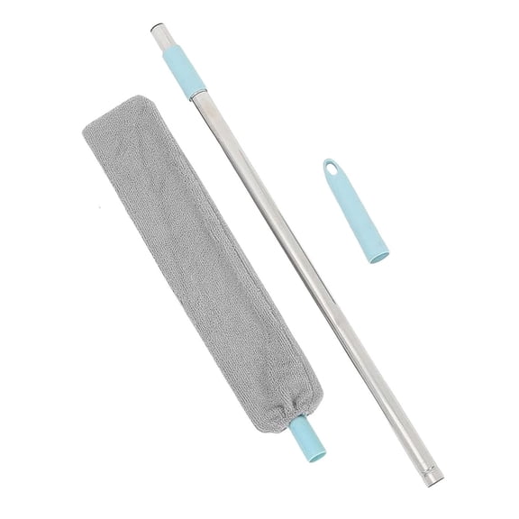 Extendable Bendable Microfiber Flat Duster Machine Washable Electrostatic for under Furniture Ceiling Fan Cleaning
