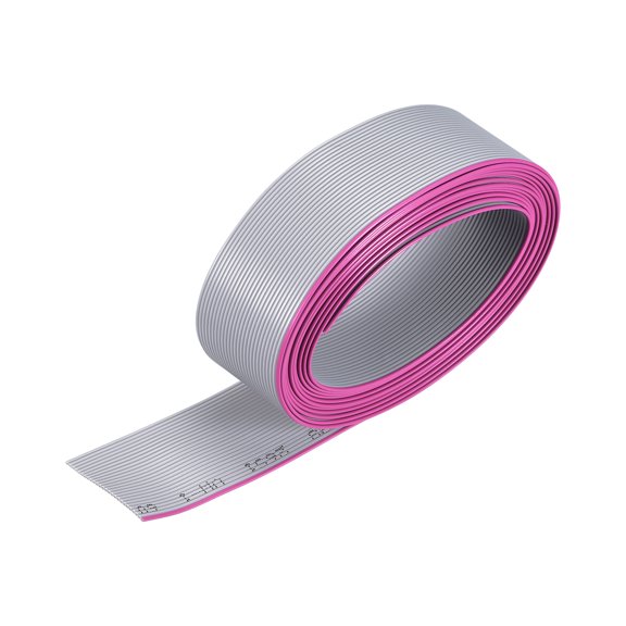 Flat Ribbon Cable Wire 2m / 6.6ft Length 1.0mm Pitch 26 Pins Gray for AWM 2651 Connecting
