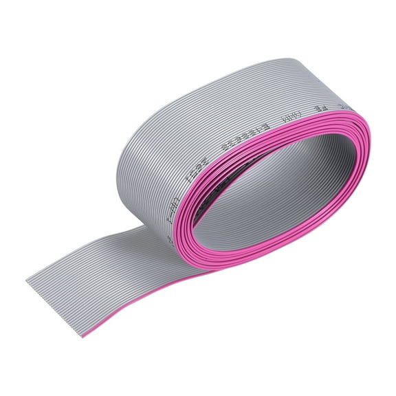 Flat Ribbon Cable Wire 2m / 6.6ft Length 1.0mm Pitch 34 Pins Gray for AWM 2651 Connecting