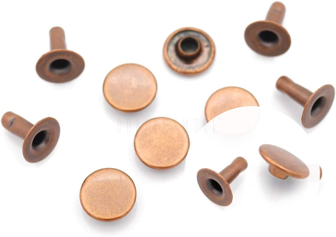 Flat Rivets Metal Single Cap Rivets Stud Round Cap Leather Craft Rivet ...