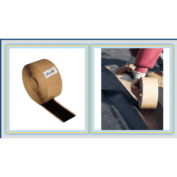 Flat Roofing Black SEAM TAPE 3"x20' (Case of 12 rolls)- Tego Roofing Supply