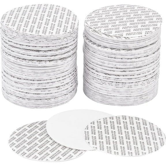 Flat Round Foam Lid Liners Pressure Sensitive Seals for Cosmetic Bottle Jar Lid Seal White 70x1.2mm