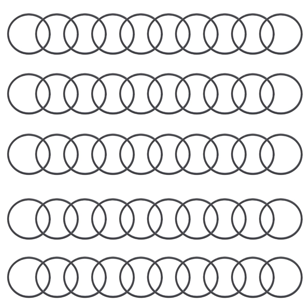 Flat Rubber Belts Set 1.1mm Thickness 25mm Diameter for Tape Recorders