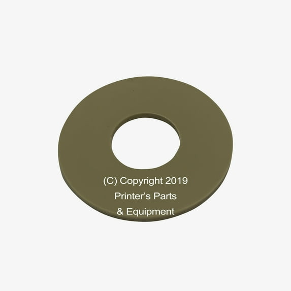 Flat Rubber Disc for Heidelberg 1 1/4 x 1/2 x 1/16 / 31.8 x 12.7 x 1.6mm Qty 50