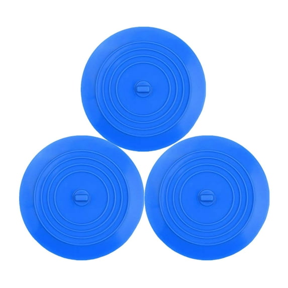 Flat Rubber Tub Stopper Plug for Bathtubs and Sinks - 6 Inch Diameter, 3-Pack