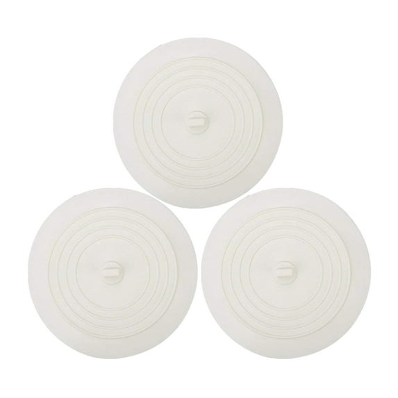 Flat Rubber Tub Stopper Plug for Bathtubs and Sinks - 6 Inch Diameter, 3-Pack