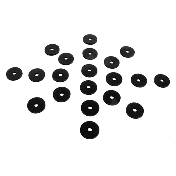 Flat Rubber Washers 7/32" I.D, 1" O.D, 1/8" thick, 20-Piece - UW 29