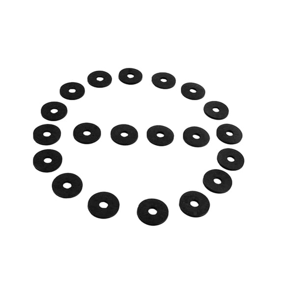Flat Rubber Washers 7/32" I.D, 3/4" O.D, 1/16" thick, 20-Piece - UW 16