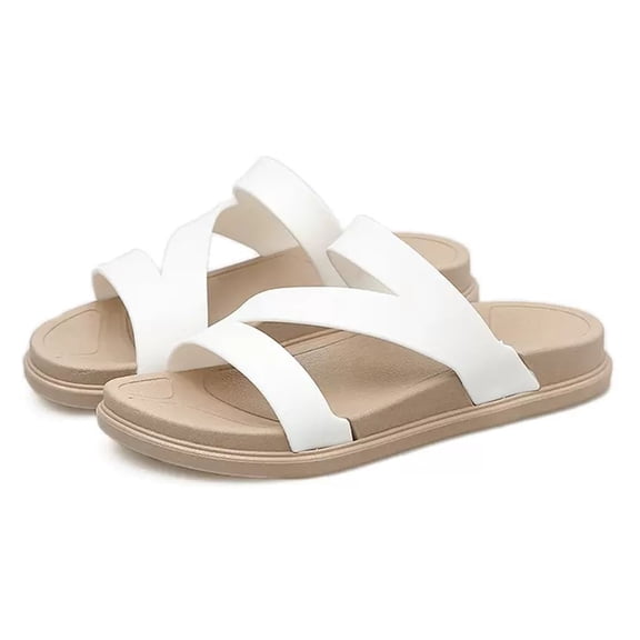 Flat Sandals for Women Casual Summer Beach Shoes Sandal Vacation Travel Sandals,Non Slip Quick Drying Shower Slides Bathroom Sandals,Open Toe House Slippers for Women