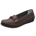 thumbnail image 1 of Flat Sandals for Women Summer Fashion Casual Shoes Leather Loafers Shoes Business Casual Shoes Comfortable Lightweight Loafers Work Flats Shoes Women Loafers Sandals, 1 of 9