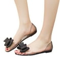 thumbnail image 1 of Flat Sandals for Women,Summer Shoes,Summer Sandals for Women,Comfortable Sandals for Women,Women's Flats,Women Summer Open Toe Jelly Shoes Big Floral Fish Mouth Beach Sandals,Black,6.5, 1 of 6